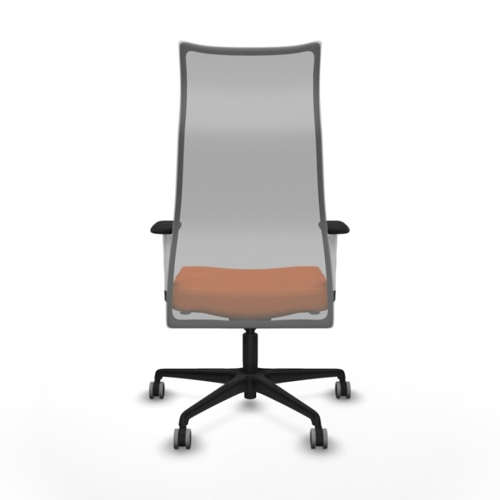 Albacete malla sincro malla gris bali naranja brazos blancos base nailon ruedas 65mm engomadas