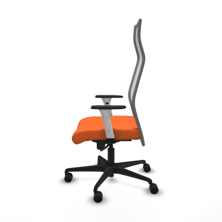 Albacete malla sincro malla gris bali naranja brazos blancos base nailon ruedas 65 mm nailon