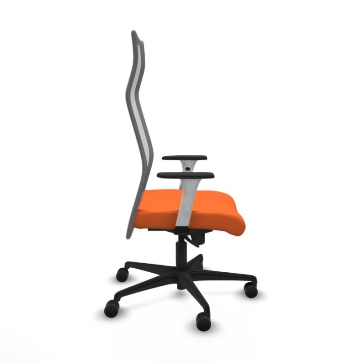 Albacete malla sincro malla gris bali naranja brazos blancos base nailon ruedas 65 mm nailon