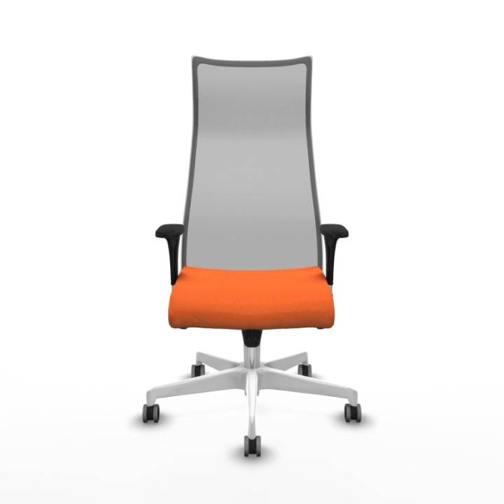 Albacete malla sincro malla gris bali naranja brazos 1D base blanca ruedas 65mm engomadas