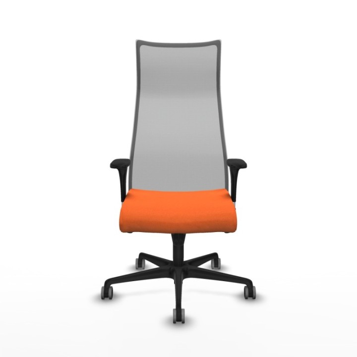 Albacete malla sincro malla gris bali naranja brazos 1D base nailon ruedas 65mm engomadas