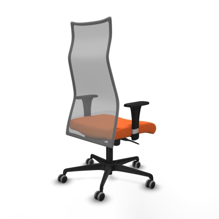 Albacete malla sincro malla gris bali naranja brazos 1D base nailon ruedas 65mm engomadas