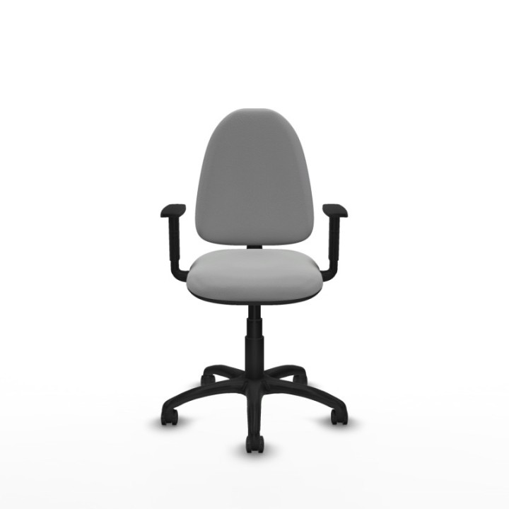 Aýna CP similpiel gris claro brazos 1D base poliamida ruedas engomadas 50mm