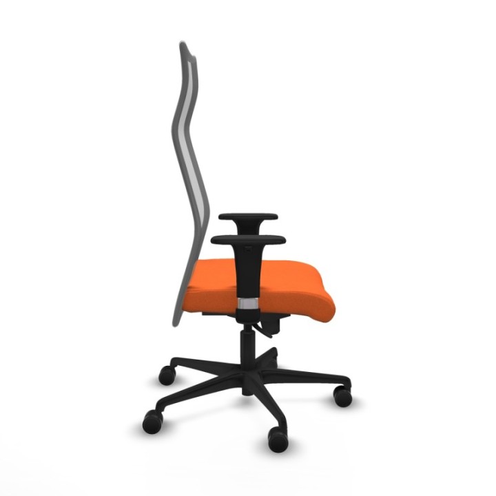 Albacete malla sincro malla gris bali naranja brazos 1D base nailon ruedas 65 mm nailon