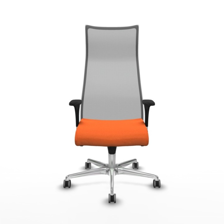 Albacete malla sincro malla gris bali naranja brazos 1D base aluminio ruedas 65mm engomadas