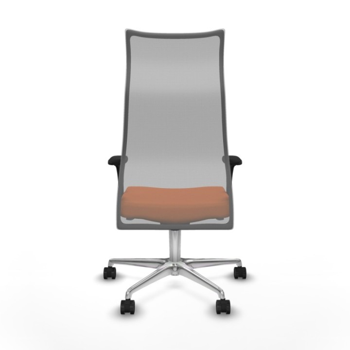 Albacete malla sincro malla gris bali naranja brazos 1D base aluminio ruedas 65 mm nailon