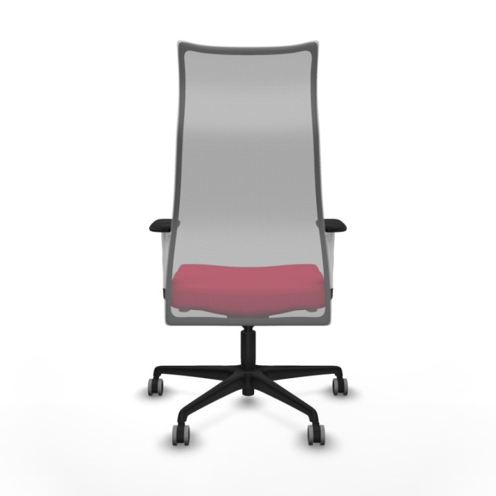 Albacete malla sincro malla gris bali rojo brazos blancos base nailon ruedas 65mm engomadas