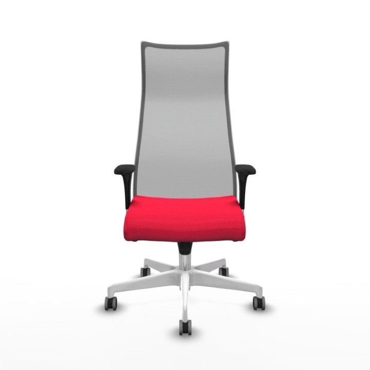 Albacete malla sincro malla gris bali rojo brazos 1D base blanca ruedas 65mm engomadas