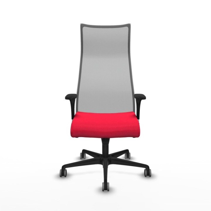 Albacete malla sincro malla gris bali rojo brazos 1D base nailon ruedas 65mm engomadas