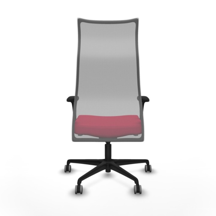 Albacete malla sincro malla gris bali rojo brazos 1D base nailon ruedas 65mm engomadas