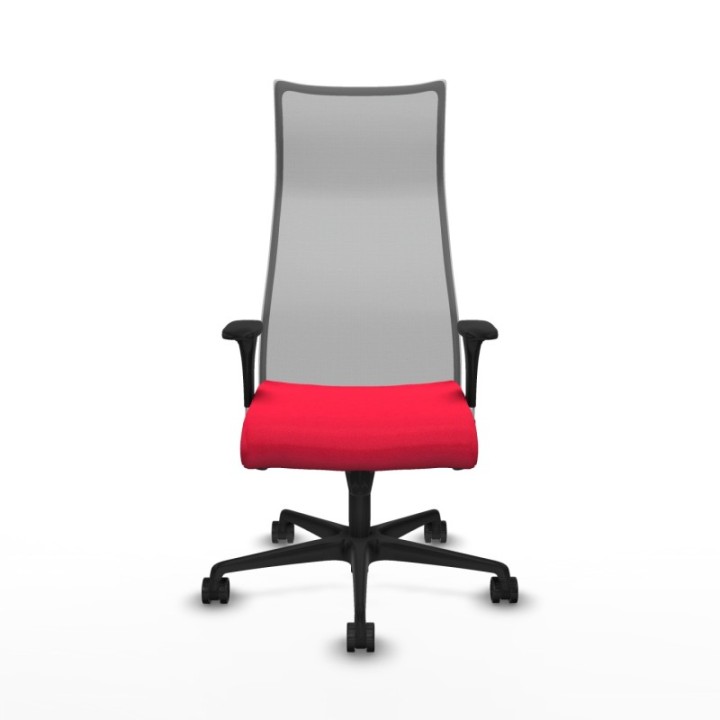 Albacete malla sincro malla gris bali rojo brazos 1D base nailon ruedas 65 mm nailon