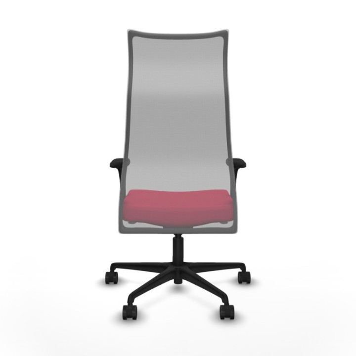 Albacete malla sincro malla gris bali rojo brazos 1D base nailon ruedas 65 mm nailon