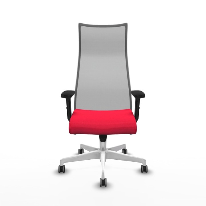 Albacete malla sincro malla gris bali rojo brazos 2D base blanca ruedas 65mm engomadas