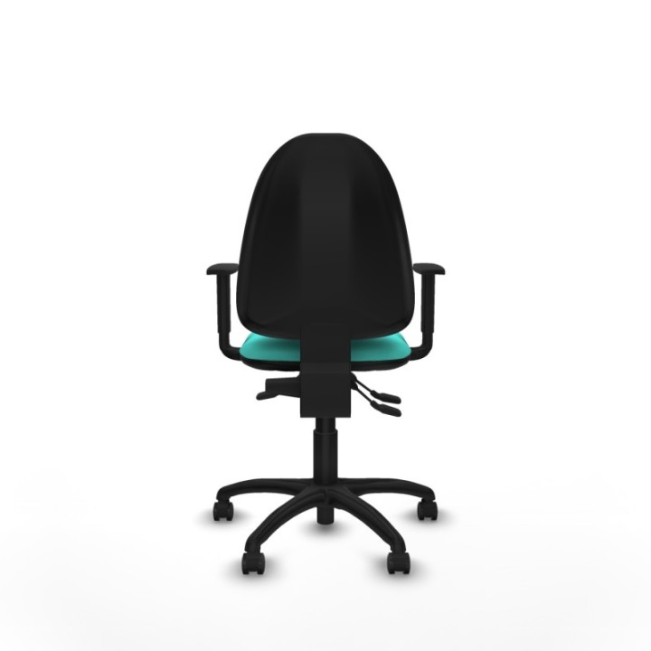 Aýna AS similpiel turquesa brazos 1D base poliamida ruedas engomadas 50mm