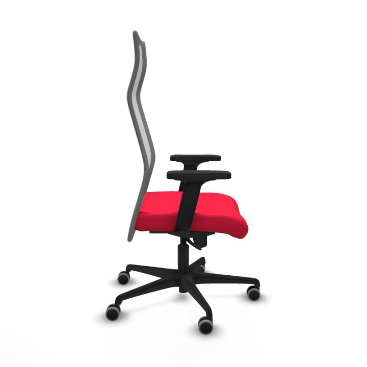 Albacete malla sincro malla gris bali rojo brazos 2D base nailon ruedas 65mm engomadas