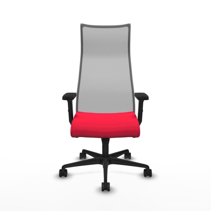 Albacete malla sincro malla gris bali rojo brazos 2D base nailon ruedas 65 mm nailon