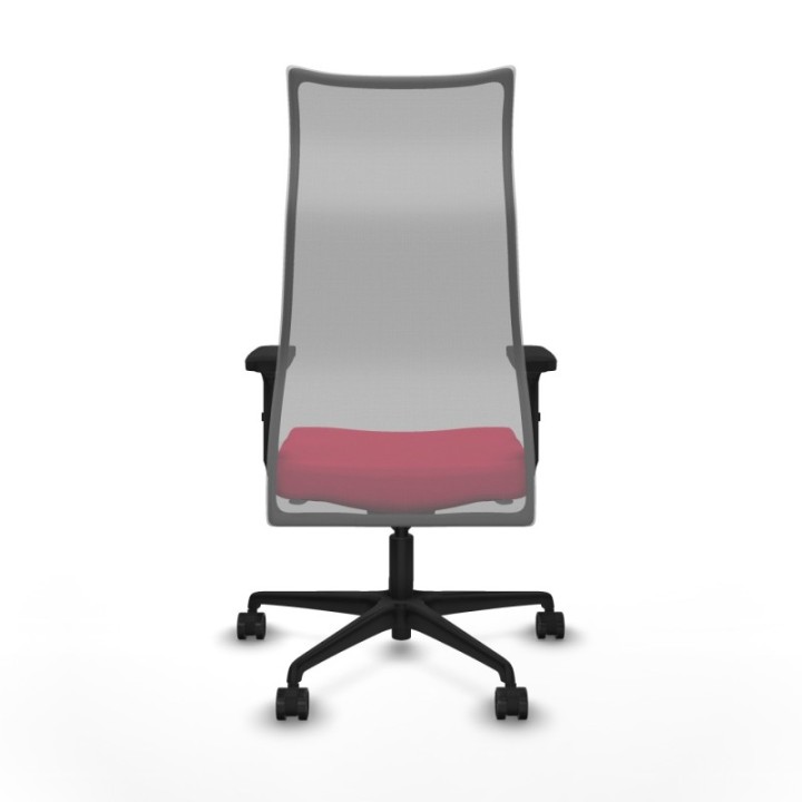 Albacete malla sincro malla gris bali rojo brazos 2D base nailon ruedas 65 mm nailon