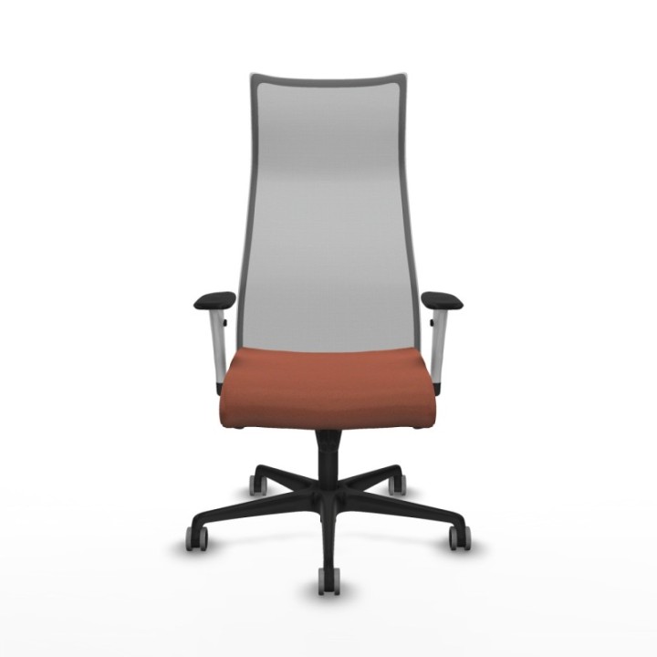 Albacete malla sincro malla gris bali marrón brazos blancos base nailon ruedas 65mm engomadas