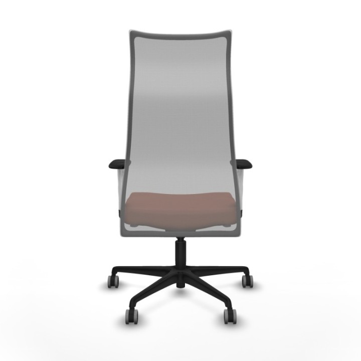 Albacete malla sincro malla gris bali marrón brazos blancos base nailon ruedas 65mm engomadas