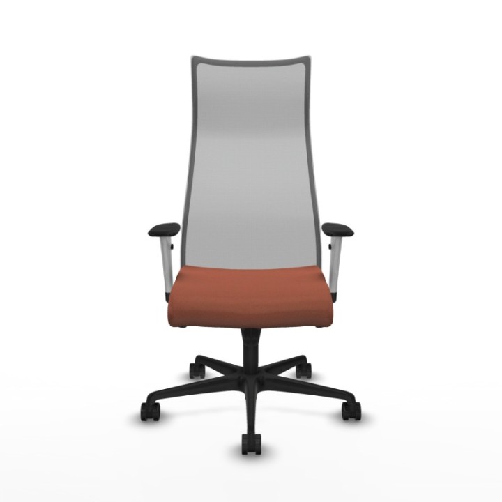 Albacete malla sincro malla gris bali marrón brazos blancos base nailon ruedas 65 mm nailon