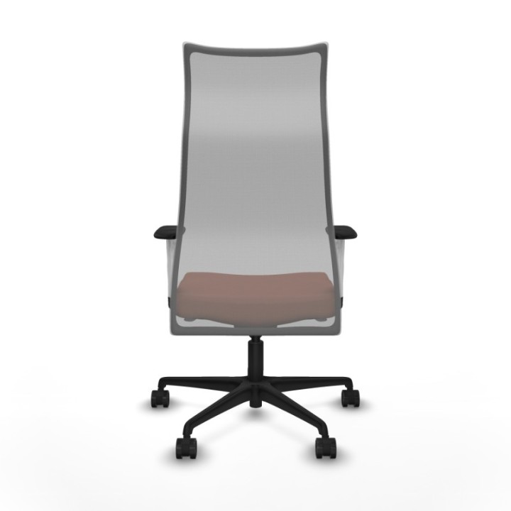 Albacete malla sincro malla gris bali marrón brazos blancos base nailon ruedas 65 mm nailon