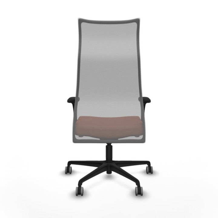 Albacete malla sincro malla gris bali marrón brazos 1D base nailon ruedas 65mm engomadas