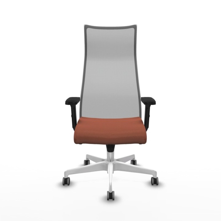 Albacete malla sincro malla gris bali marrón brazos 2D base blanca ruedas 65mm engomadas