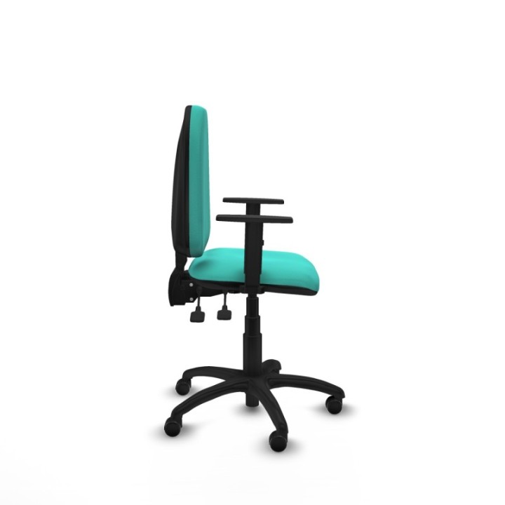 Aýna AS similpiel turquesa brazos 1D base poliamida ruedas engomadas 50mm