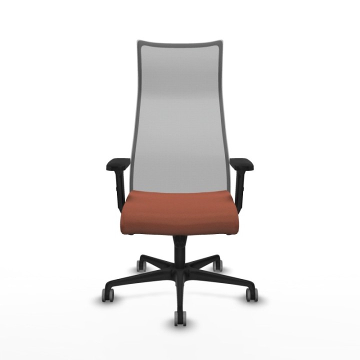 Albacete malla sincro malla gris bali marrón brazos 2D base nailon ruedas 65mm engomadas