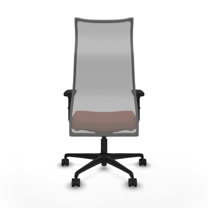 Albacete malla sincro malla gris bali marrón brazos 2D base nailon ruedas 65 mm nailon