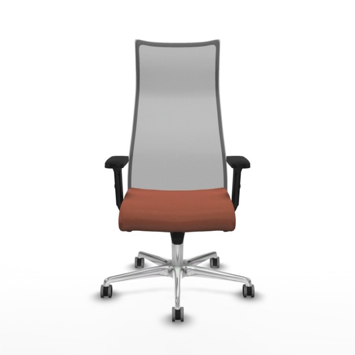 Albacete malla sincro malla gris bali marrón brazos 2D base aluminio ruedas 65mm engomadas