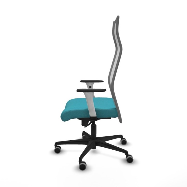 Albacete malla sincro malla gris bali turquesa brazos blancos base nailon ruedas 65mm engomadas