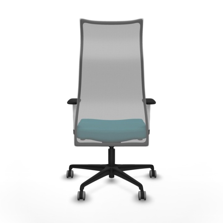 Albacete malla sincro malla gris bali turquesa brazos blancos base nailon ruedas 65mm engomadas