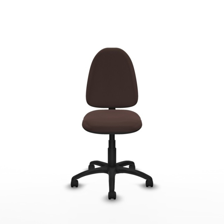 Aýna CP similpiel marrón oscuro sin brazos base poliamida ruedas nailon 50mm