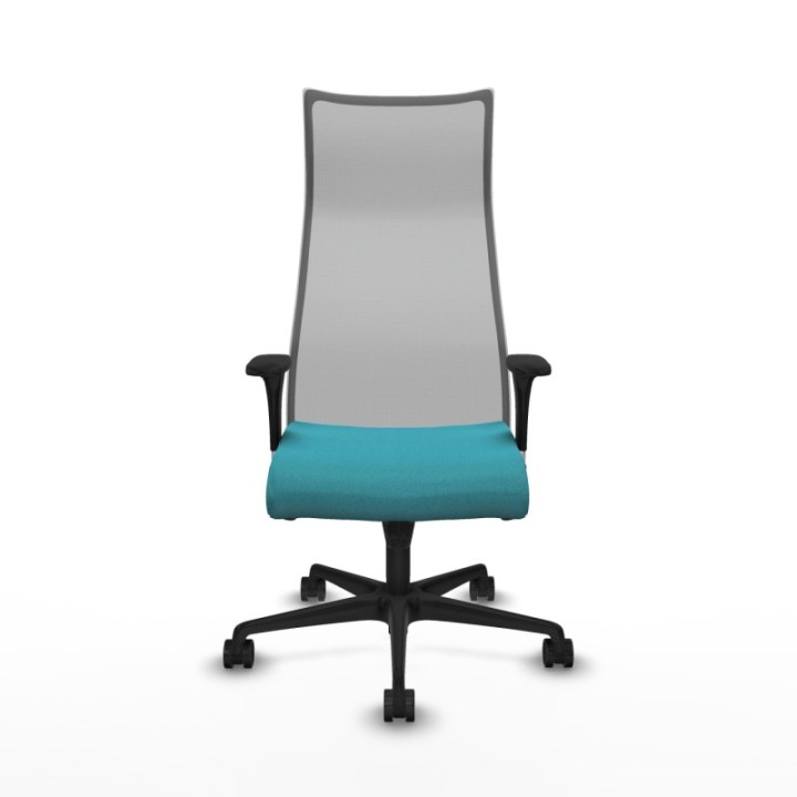 Albacete malla sincro malla gris bali turquesa brazos 1D base nailon ruedas 65 mm nailon