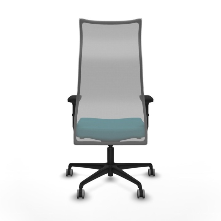 Albacete malla sincro malla gris bali turquesa brazos 2D base nailon ruedas 65mm engomadas