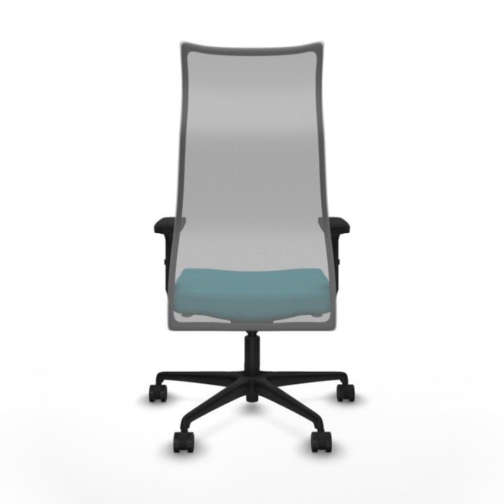 Albacete malla sincro malla gris bali turquesa brazos 2D base nailon ruedas 65 mm nailon