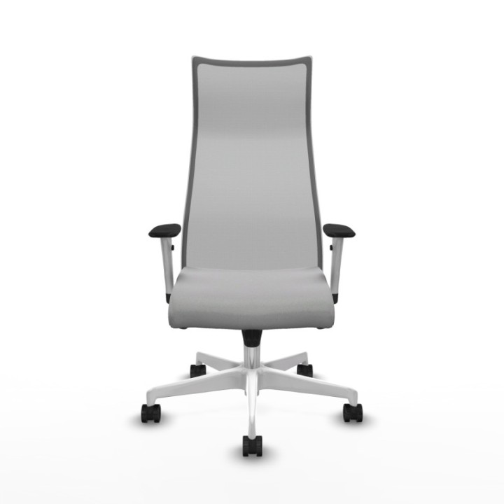 Albacete malla sincro malla gris bali gris claro brazos blancos base blanca ruedas 65 mm nailon