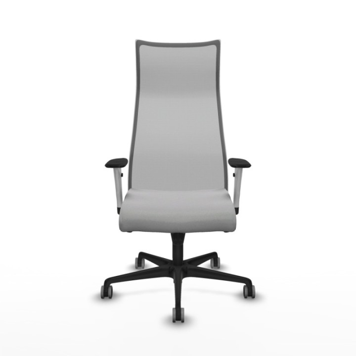 Albacete malla sincro malla gris bali gris claro brazos blancos base nailon ruedas 65mm engomadas