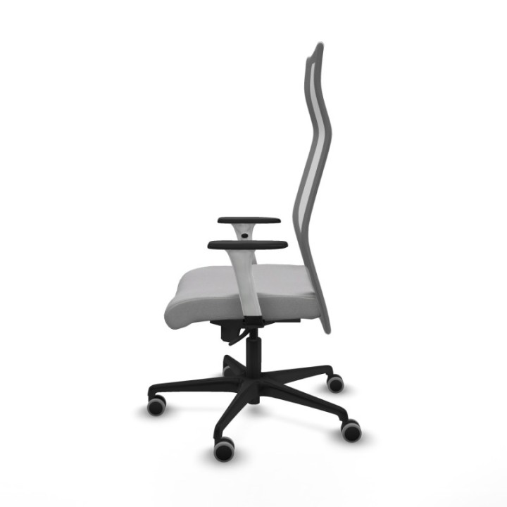 Albacete malla sincro malla gris bali gris claro brazos blancos base nailon ruedas 65mm engomadas