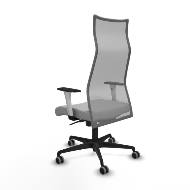 Albacete malla sincro malla gris bali gris claro brazos blancos base nailon ruedas 65mm engomadas