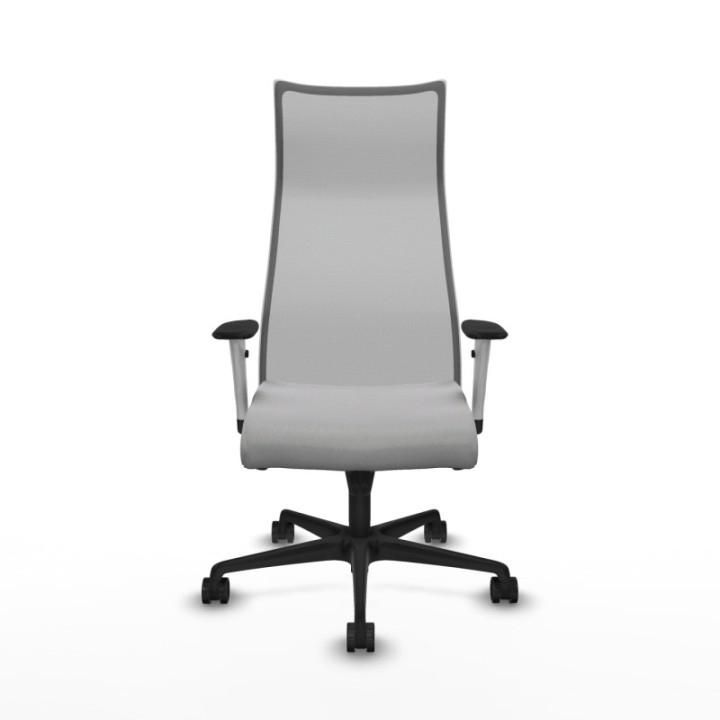 Albacete malla sincro malla gris bali gris claro brazos blancos base nailon ruedas 65 mm nailon