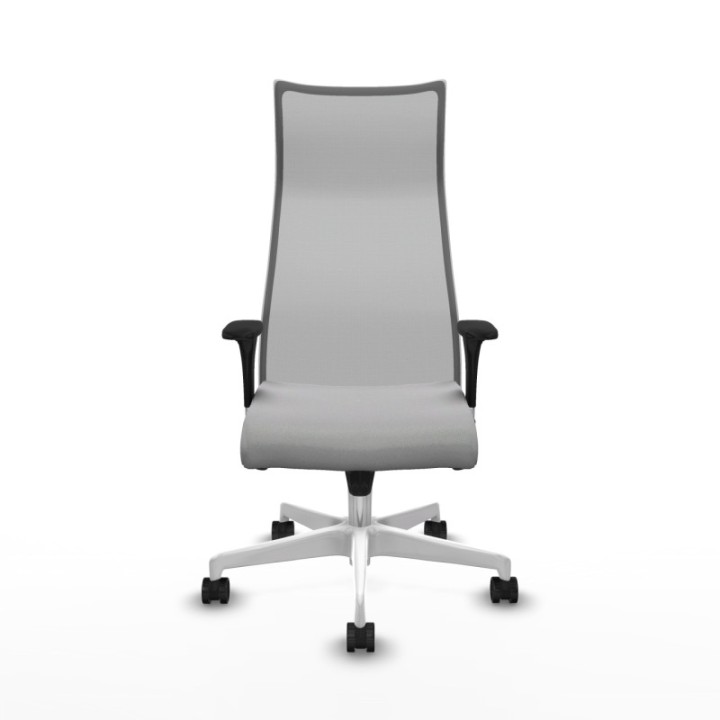 Albacete malla sincro malla gris bali gris claro brazos 1D base blanca ruedas 65 mm nailon