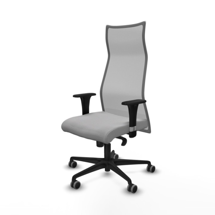 Albacete malla sincro malla gris bali gris claro brazos 1D base nailon ruedas 65mm engomadas