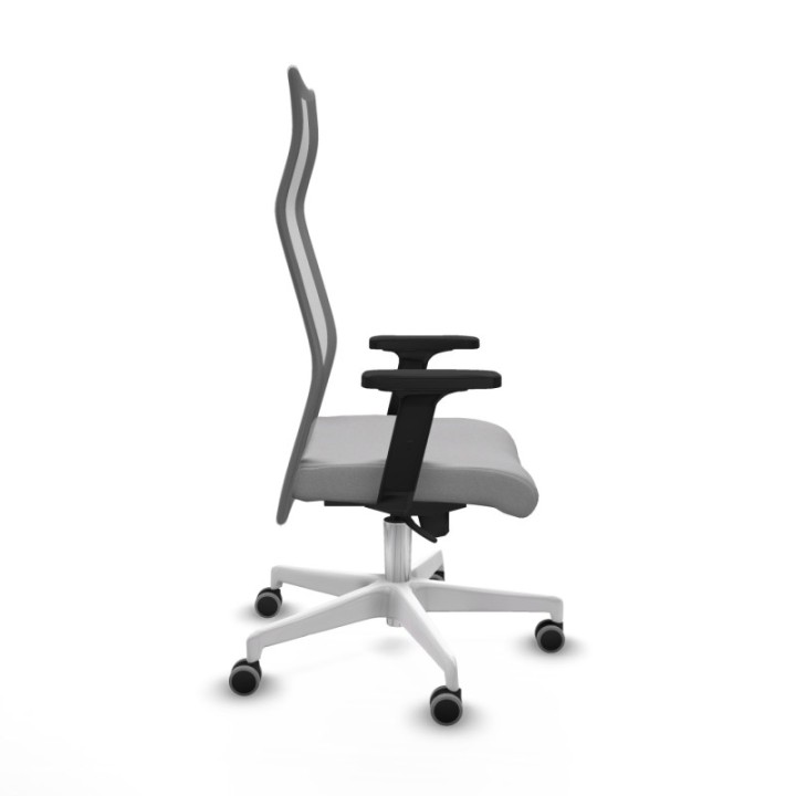 Albacete malla sincro malla gris bali gris claro brazos 2D base blanca ruedas 65mm engomadas