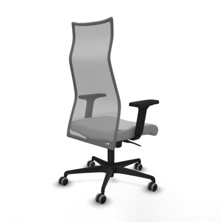 Albacete malla sincro malla gris bali gris claro brazos 2D base nailon ruedas 65mm engomadas