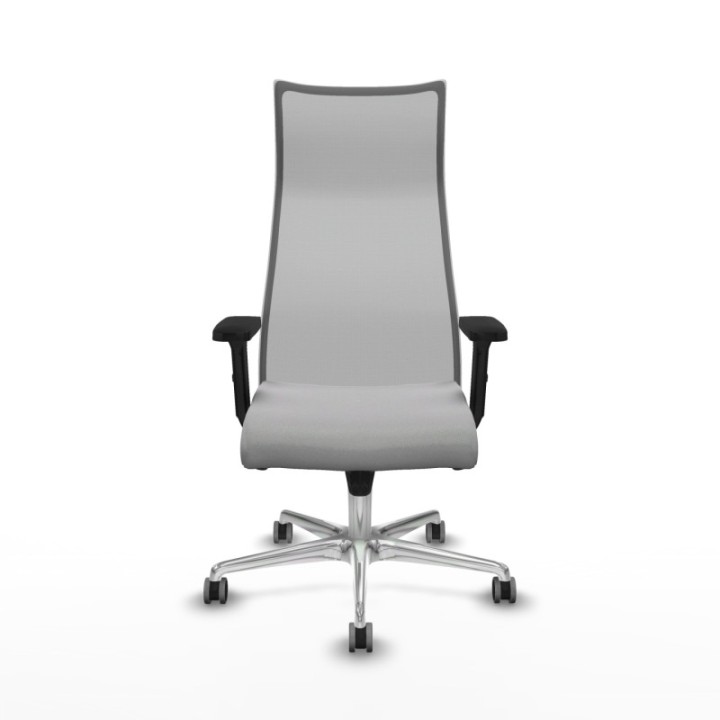 Albacete malla sincro malla gris bali gris claro brazos 2D base aluminio ruedas 65mm engomadas