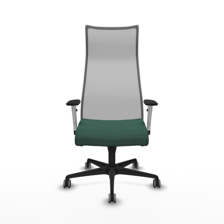 Albacete malla sincro malla gris bali verde botella brazos blancos base nailon ruedas 65mm engomadas