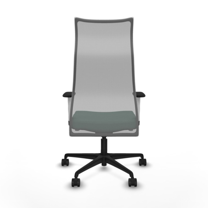 Albacete malla sincro malla gris bali verde botella brazos blancos base nailon ruedas 65 mm nailon