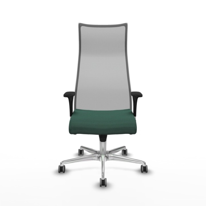 Albacete malla sincro malla gris bali verde botella brazos 1D base aluminio ruedas 65mm engomadas